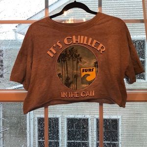 Graphic tee crop top